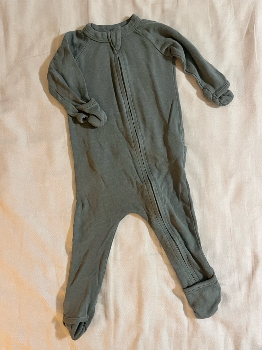 Goumi Grow With You Footie in Midnight Green 3-6m